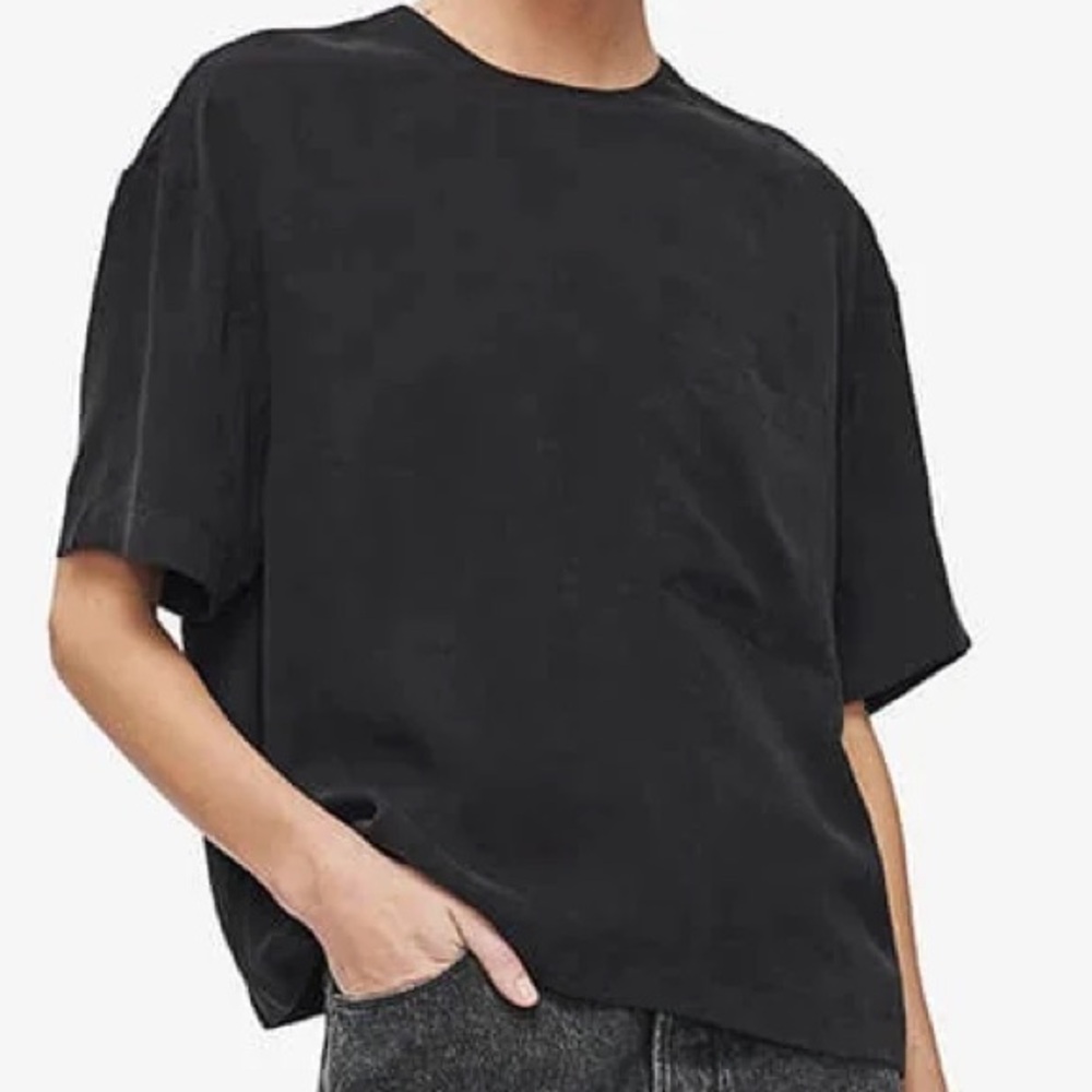 Anine Bing Teagan 100% cupro boxy top. XS
